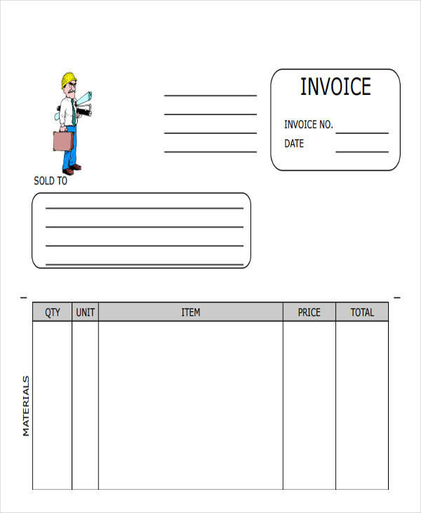 construction contract invoice