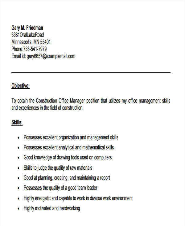 FREE 43+ Manager Resume Templates in PDF