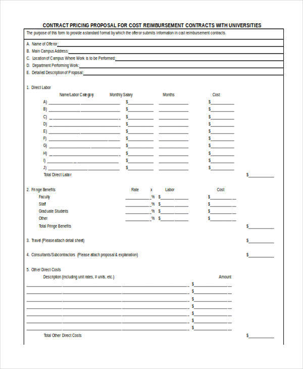 contract pricing proposal1