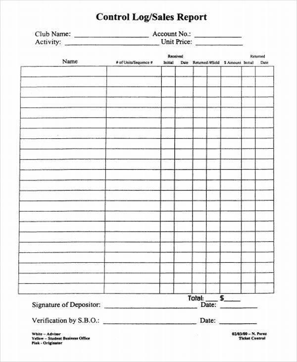 Daily Log Report Example