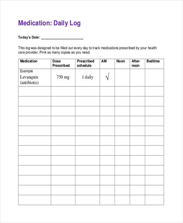 daily medication log2