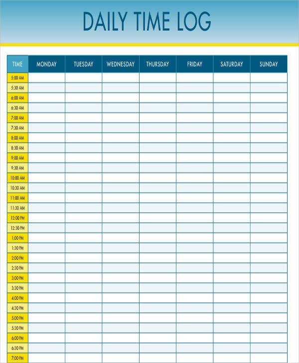 daily time log sheet1