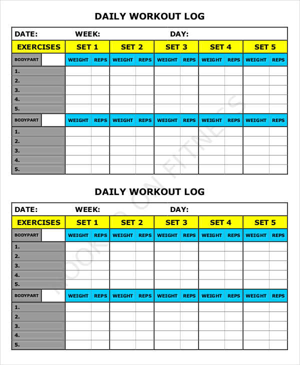 daily workout log2