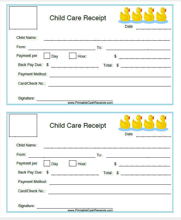 Free Printable Daycare Invoice Template