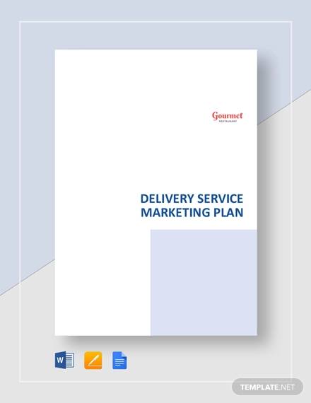 delivery service marketing plan template