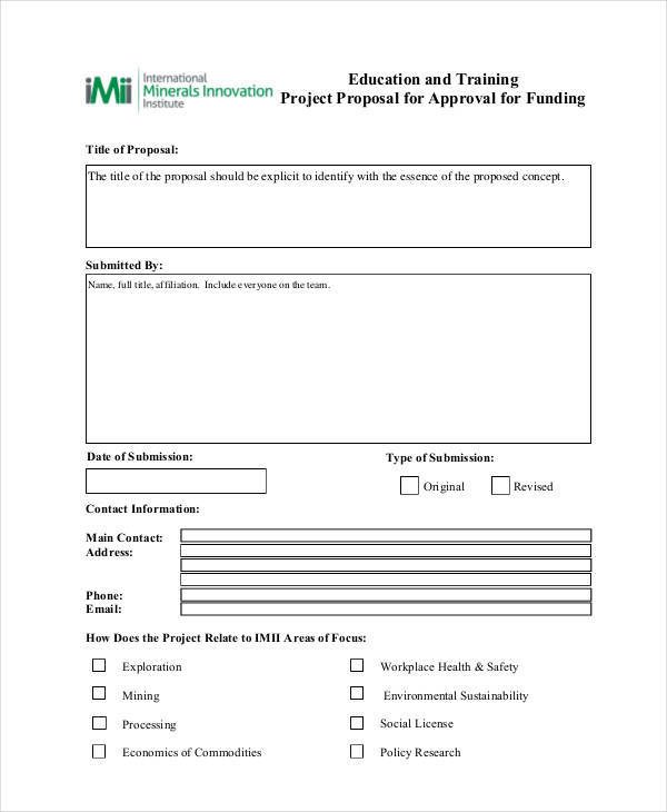 Free Training Proposal Template Printable Templates