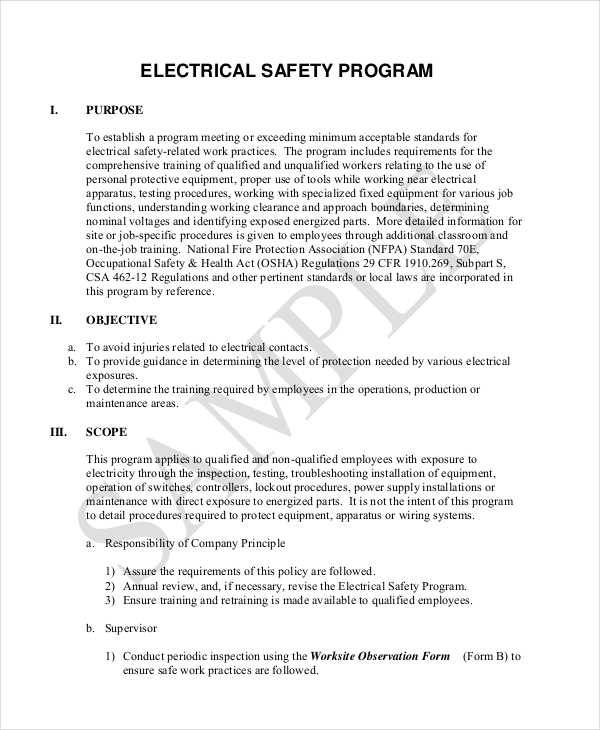 FREE 8+ Safety Program Samples in PDF