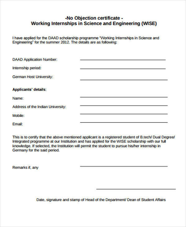 engineering internship certificate