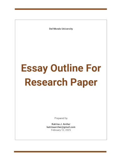 essay outline for research paper template