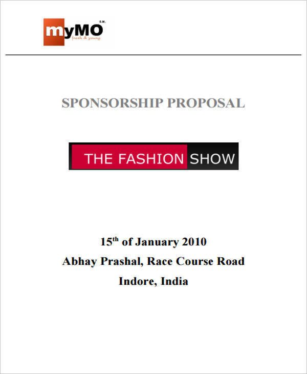 fashion event sponsorship proposal