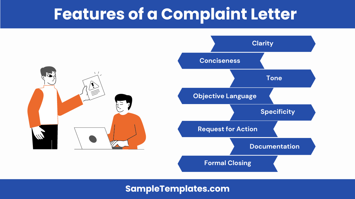 features of a complaint letter