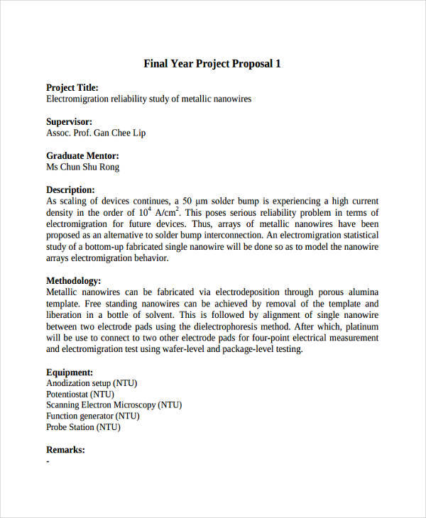 final year engineering project