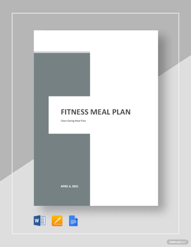 fitness meal plan template