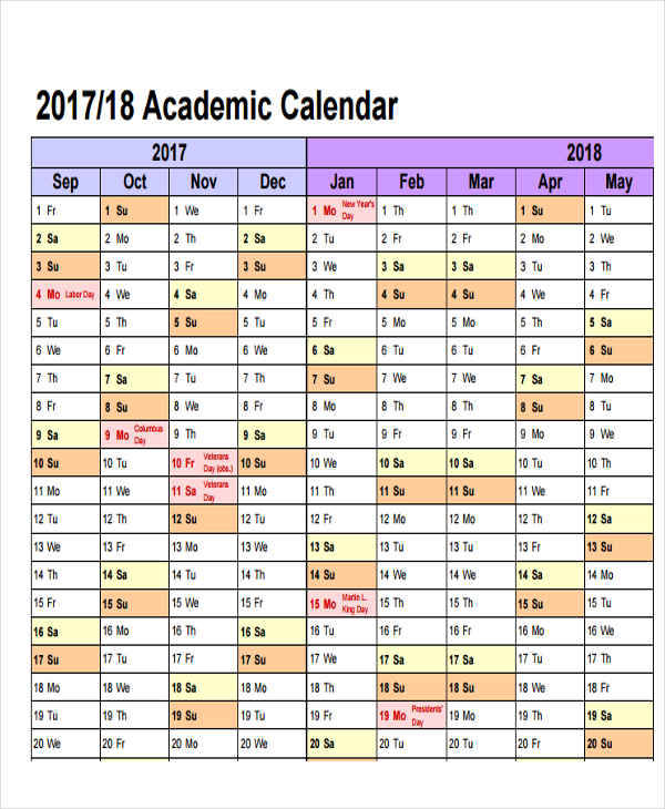 Free Printable Academic Calendar 2024 24 Printable Templates by Nora