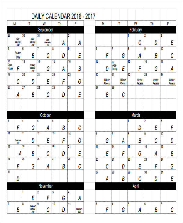 free 35 printable calendar samples templates in pdf