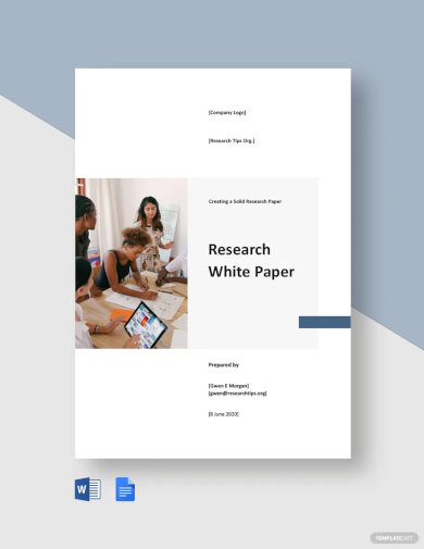 free sample research white paper template