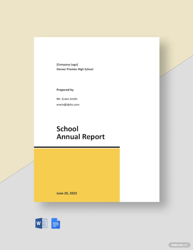 free school annual report template