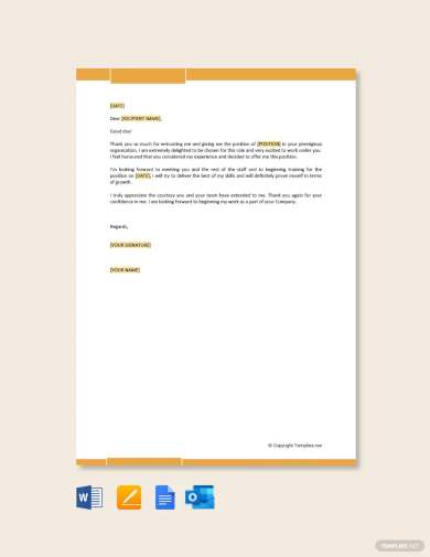 free thank you letter to boss for job opportunity template