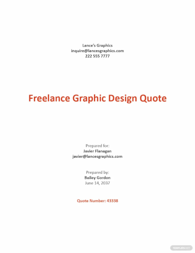 freelance graphic design quotation template
