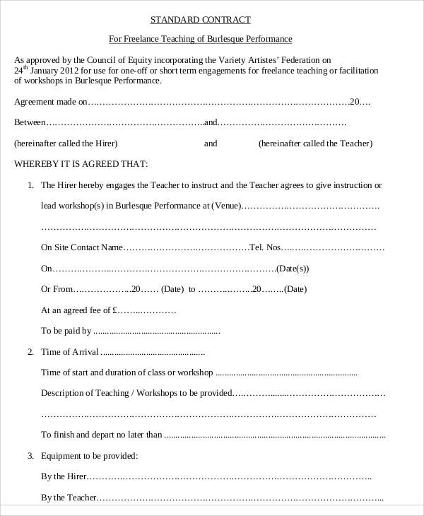 pdf agreement contract Templates Pages Freelance Contract  17 Word, Docs,