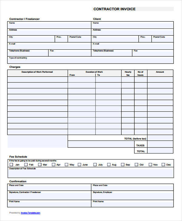 free 9 generic invoice templates in pdf