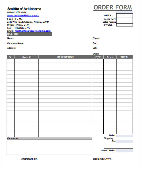 generic sales invoice