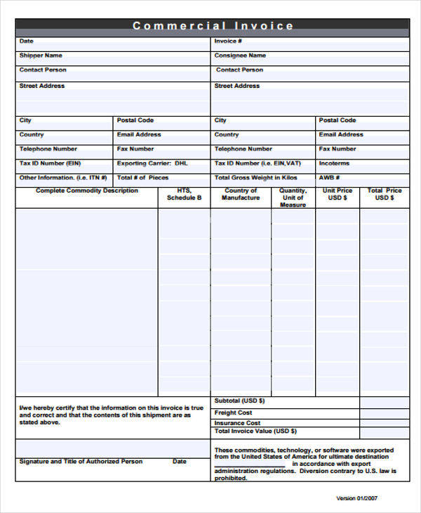 9+ Generic Invoice Templates – Free Sample, Example 