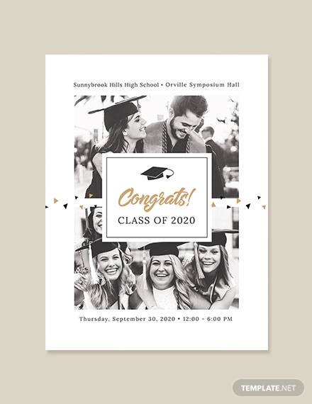 graduation ceremony poster template