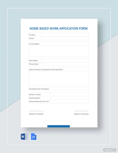 FREE 63+ Sample Application Form Templates in MS Word | Google Docs ...