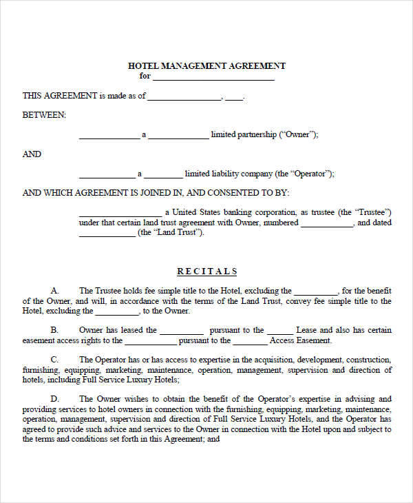 FREE 7+ Management Contract Templates in MS Word Google Docs Pages