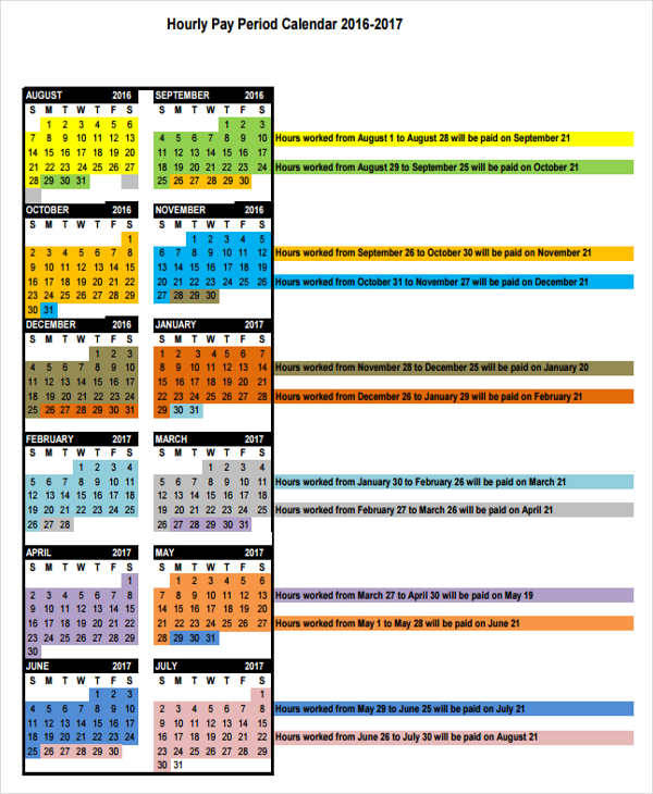 FREE 35+ Printable Calendar Samples & Templates in PDF