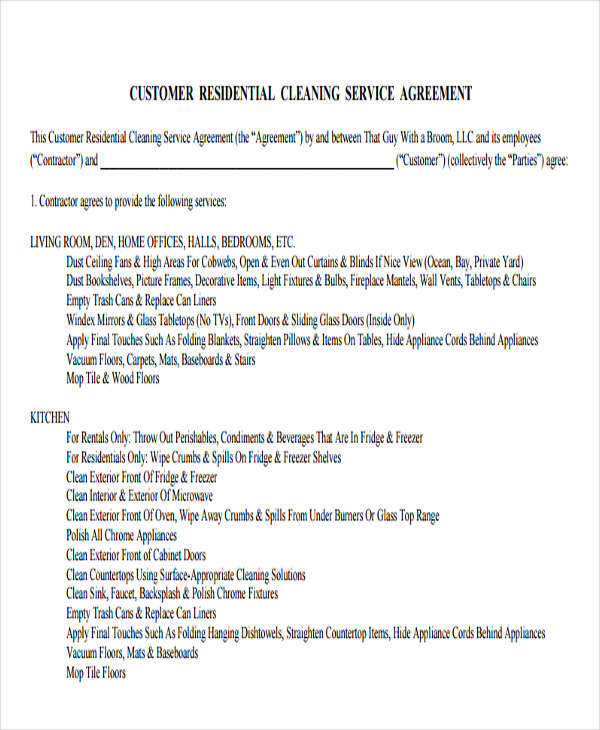 house cleaning contract1