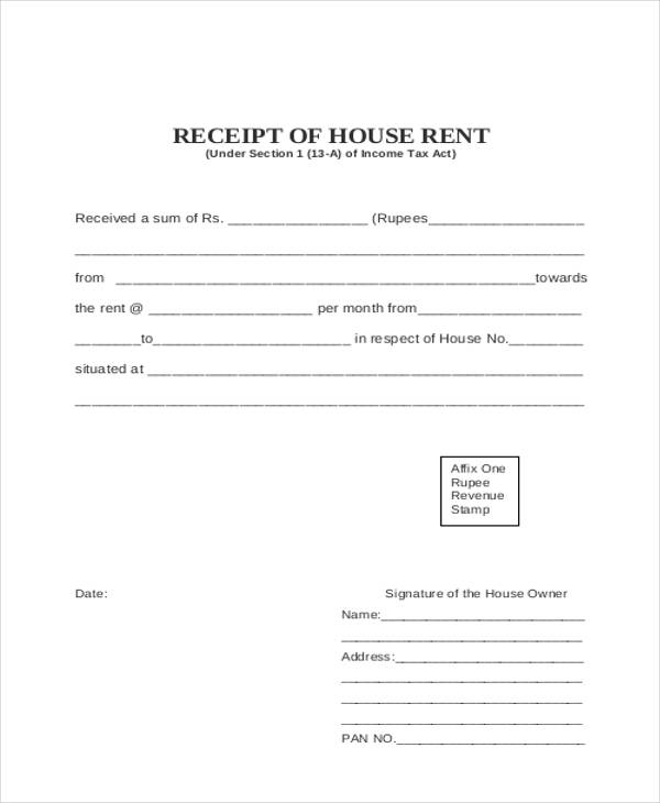 house rent receipt4