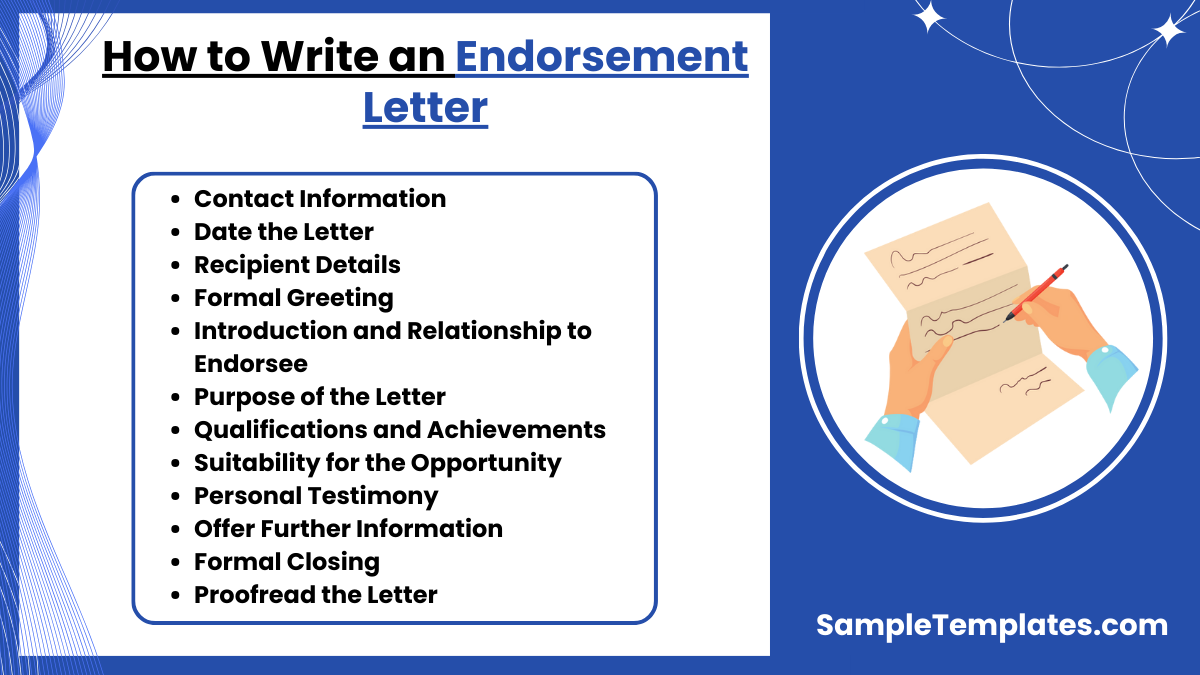 how to write an endorsement letter 1