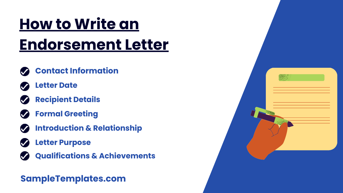 how to write an endorsement letter
