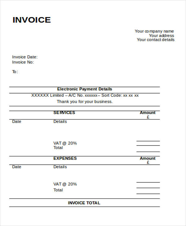 it company invoice template