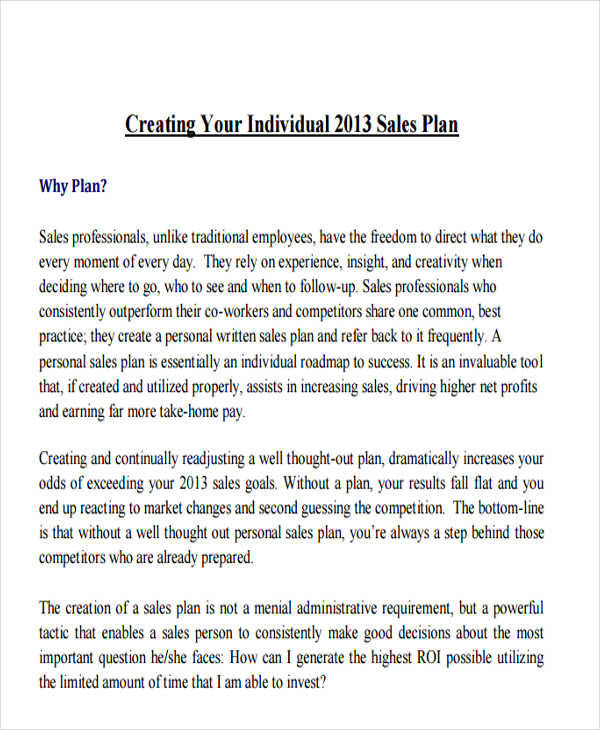 FREE 38+ Sales Plan Templates in PDF MS Word Google Docs