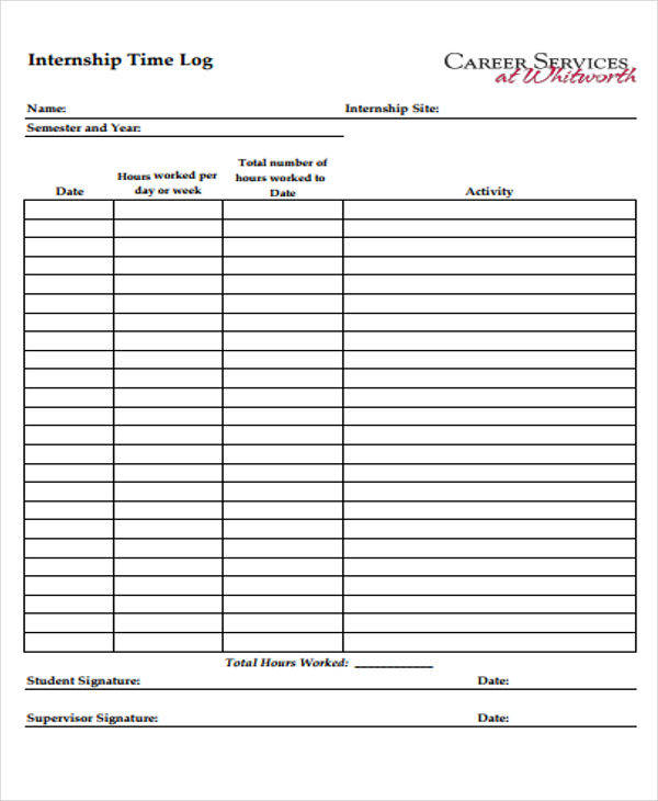 Internship Hours Log Template from images.sampletemplates.com