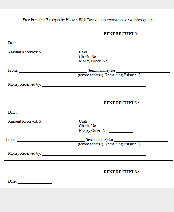 lease payment receipt 