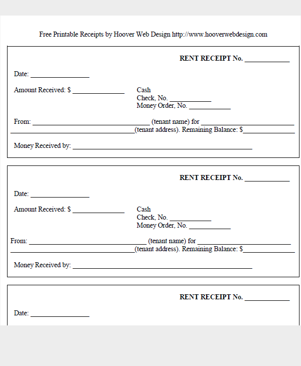 FREE 6 Lease Receipt Templates In PDF MS Word