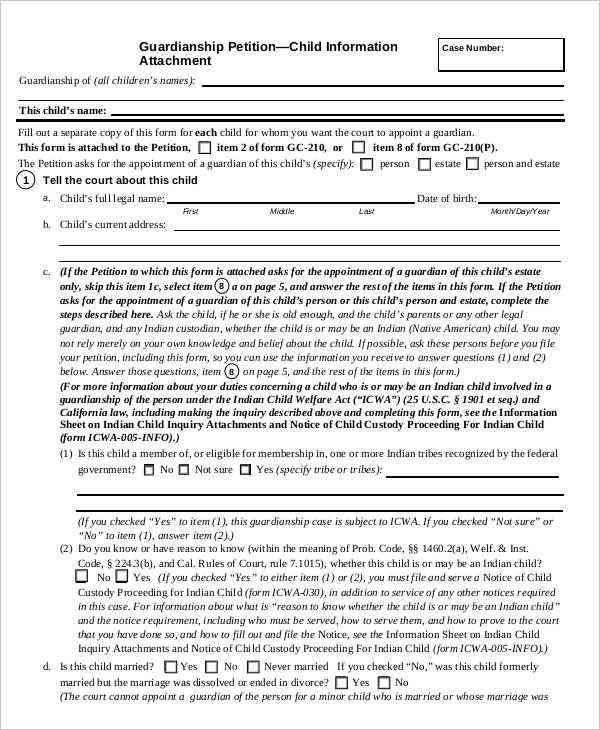 legal guardian petition form1