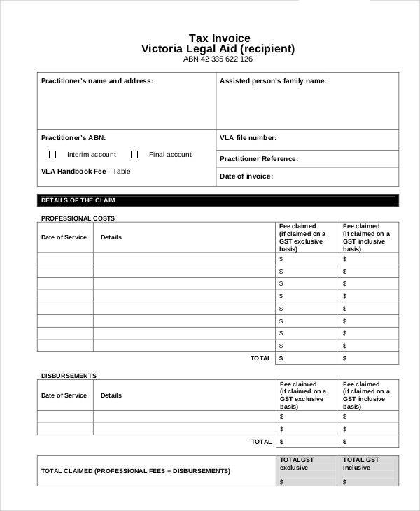 Legal Services Invoice Template Excel from images.sampletemplates.com