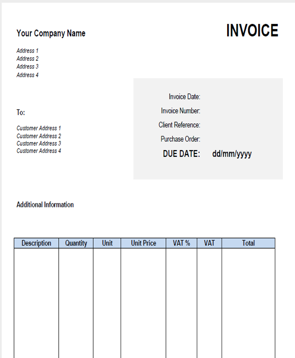 limited company receipt