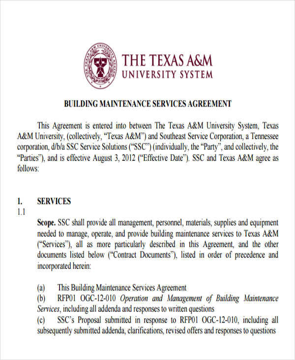 maintenance service agreement1