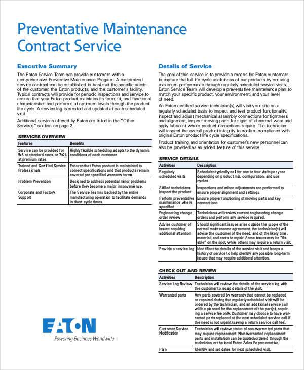 maintenance service contract4