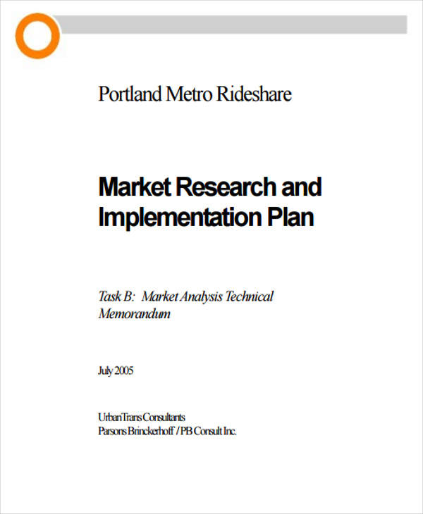 example of research plan in marketing