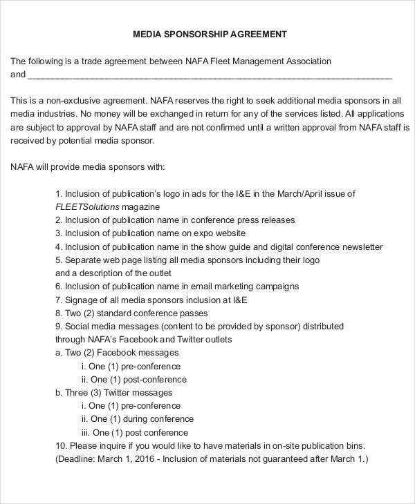 Fiscal Sponsorship Agreement Template