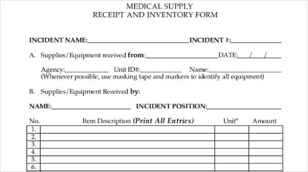 FREE 9  Medical Receipt Templates in Google Docs Google Sheets MS