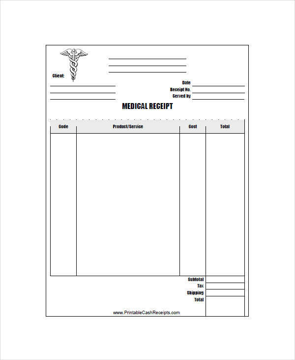 9 Simple Receipt Template – Free Sample Example Format