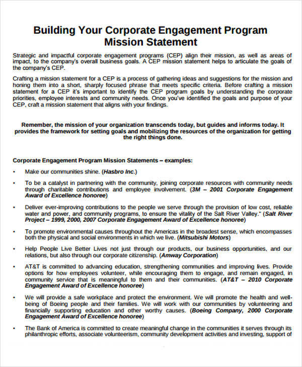 mission program statement